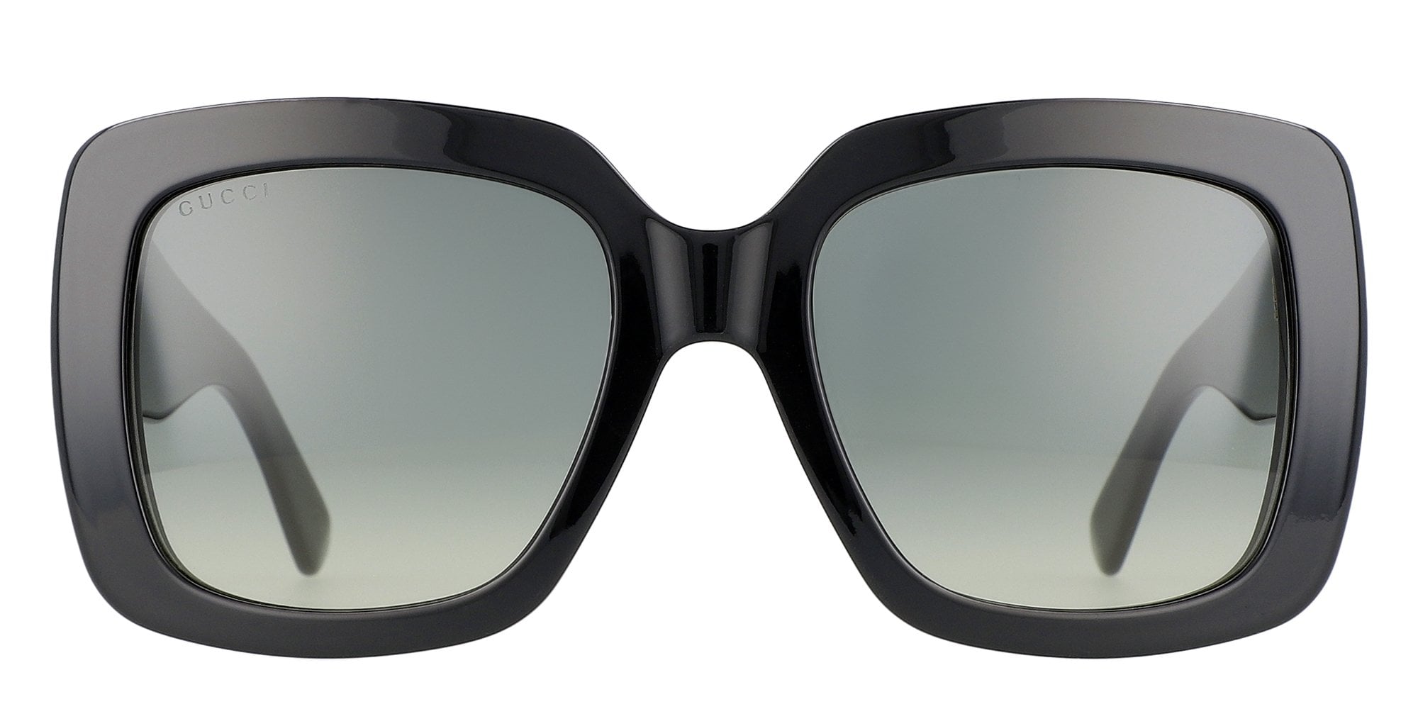 Gucci GG0141SN 001 Sunglasses Black Square Frame, Grey Gradient Lenses GUCCI GG0141SN 001 Black/Grey Gradient 53-20-140 Sunglasses  main image 2
