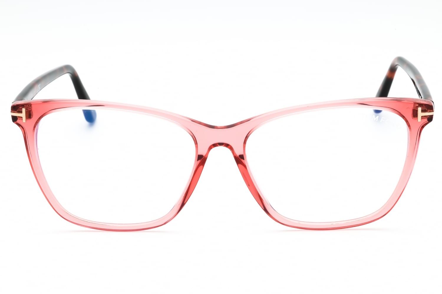 Tom Ford Pink Transparent Frame Sunglasses with Pink Lenses Tom Ford® FT5826-B Cat-Eye Eyeglasses - EuroOptica main image 2