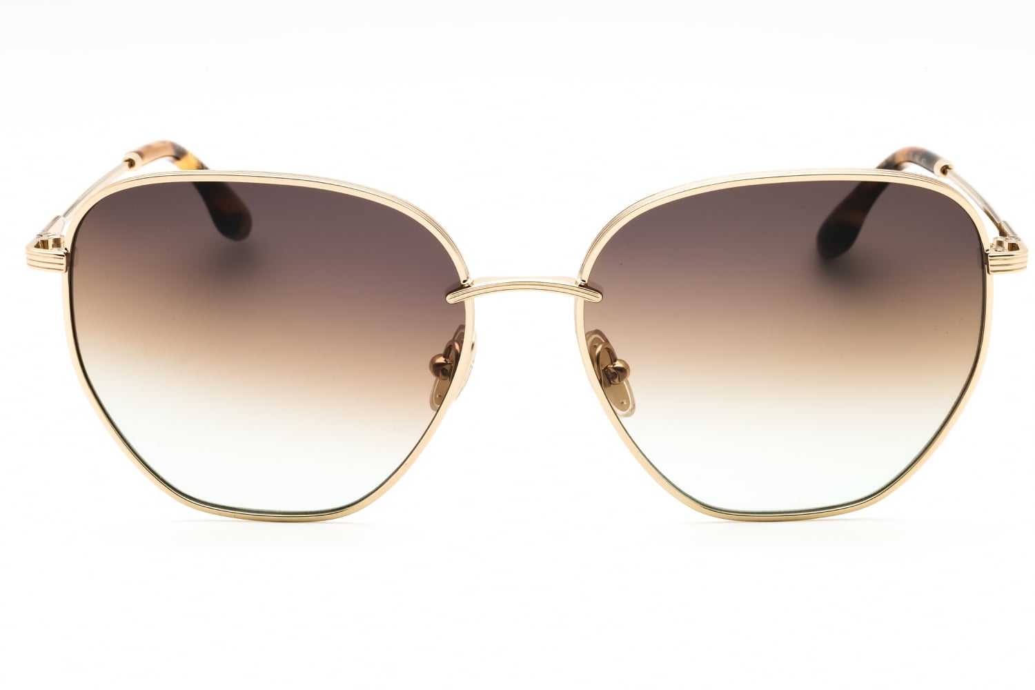 Gold Victoria Beckham VB219S Sunglasses — Round | Opticontacts