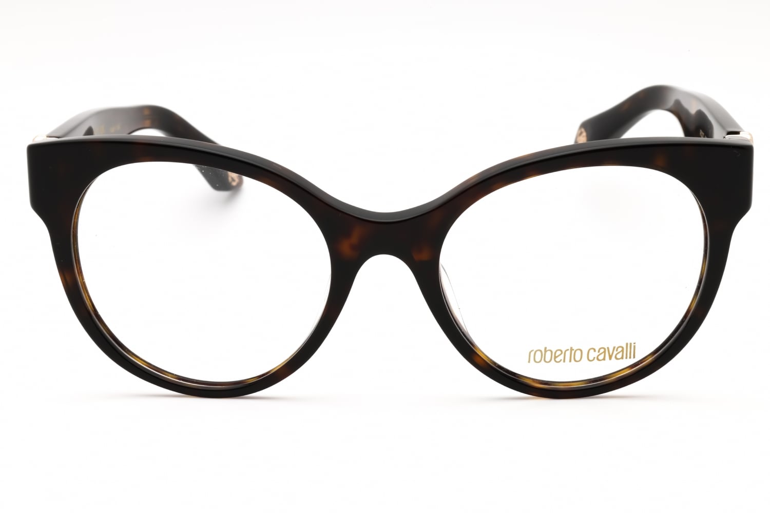 Roberto Cavalli VRC027M Eyeglasses Dark Havana Acetate Round Opticontacts.com -- Roberto Cavalli VRC027M main image 4