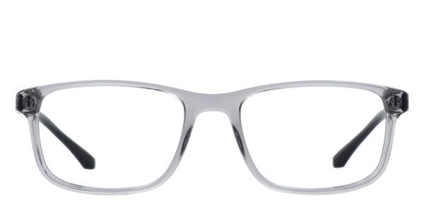 Emporio Armani EA3098 - Transparent Grey, Acetate, Rectangle frame