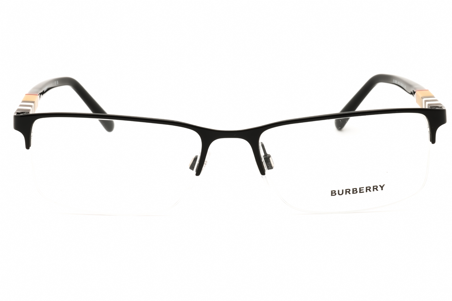 Burberry BE1282 - Black, Metal, Rectangle frame
