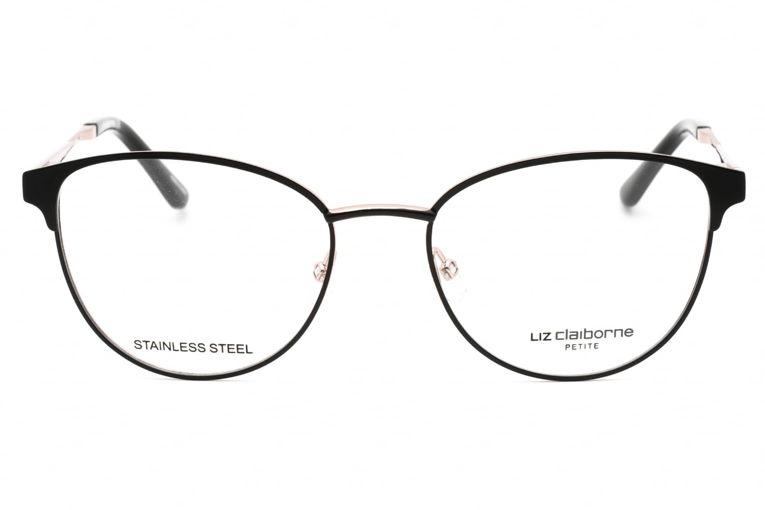 Liz Claiborne L 462 - Matte Black, Mixed Materials, Cat Eye frame
