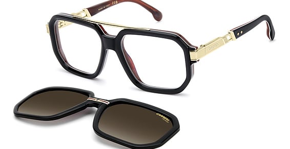 Carrera CA Titanio 01/C - N8ls7 Bk Redhrn, Acetate, Aviator frame