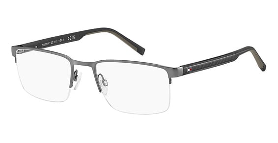 Tommy Hilfiger TH 2316/US - Matte Dark Ruthenium, Stainless Steel, Rectangle frame