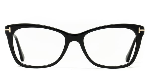 Tom Ford FT5353 - Shiny Black, Shiny Brushed Rose Gold, Acetate, Cat Eye frame