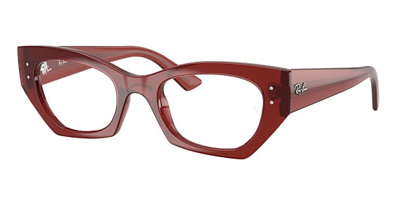 Ray-Ban RX7330 ZENA - Shiny Rusty Brown, Acetate, Cat Eye frame