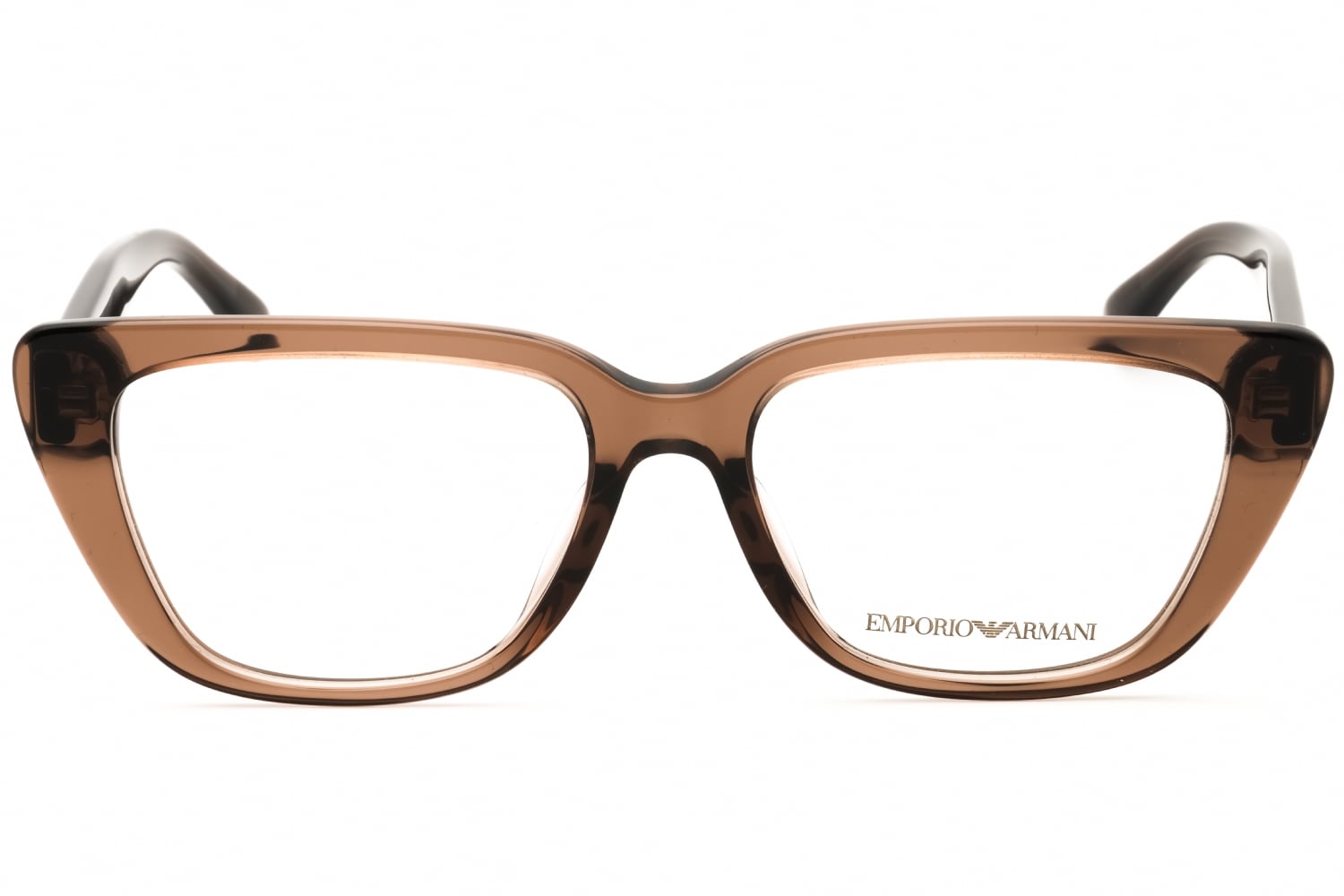 Emporio Armani 0EA3256U - Shiny Transparent Brown, Acetate, Cat Eye frame