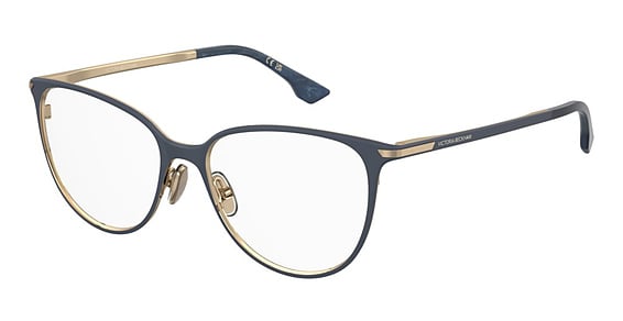 Victoria Beckham VB 1018 - Matte Blue Gold, Metal, Cat Eye frame
