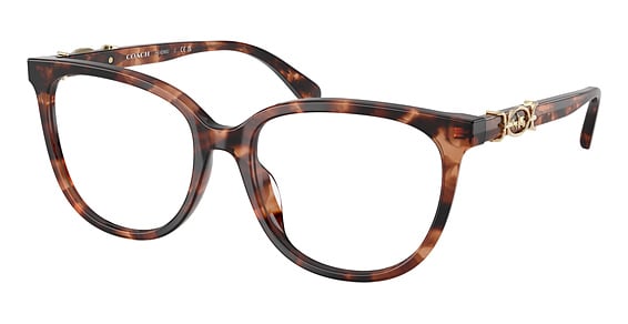 COACH HC6260U - Peach Tortoise, Plastic, Oval frame