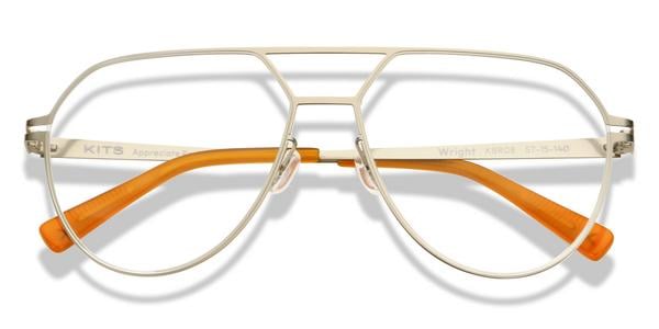 KITS Wright - Nutmeg/Silver, Metal, Aviator frame