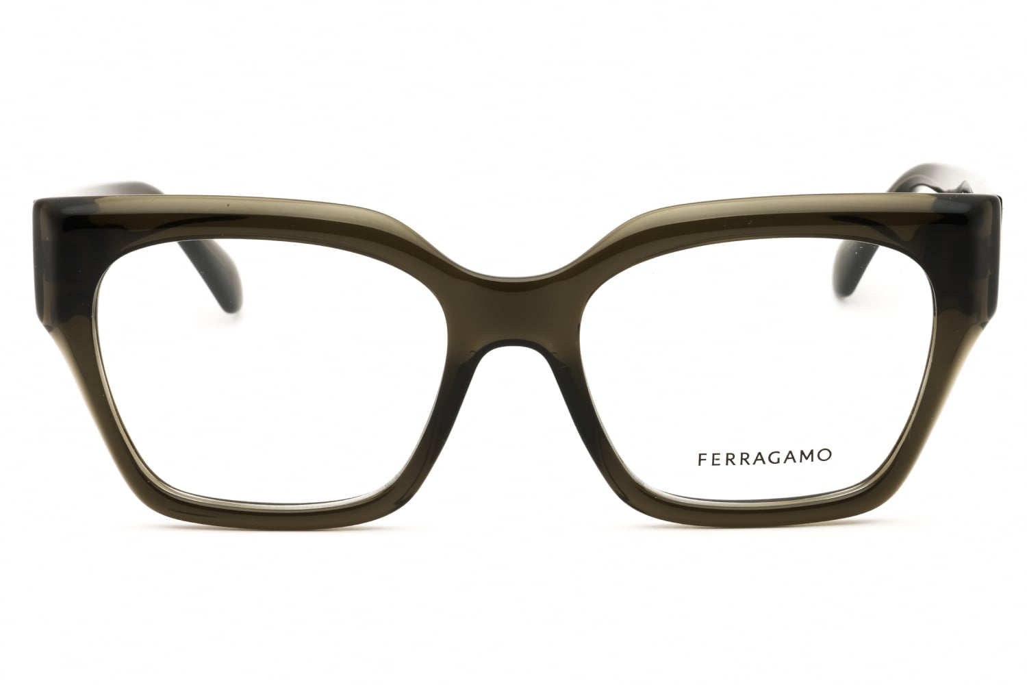 Salvatore Ferragamo SF2983 - Transparent Khaki, Acetate, Rectangle frame