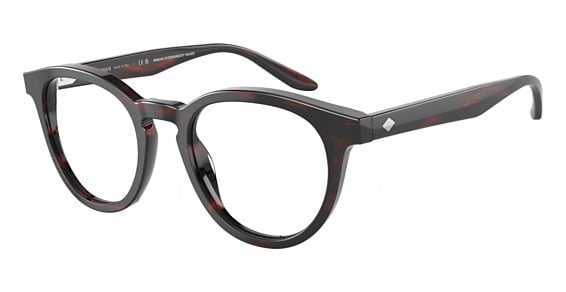 Giorgio Armani AR7227 - Striped Brown, Plastic, Oval frame