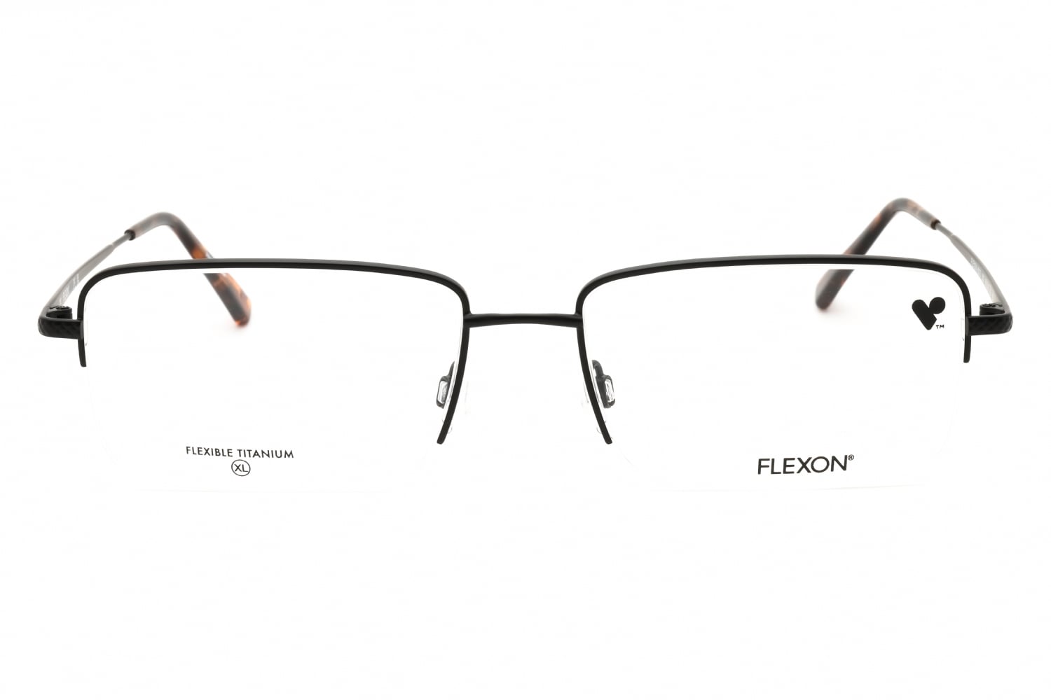 Flexon FLEXON H6073 - Satin Black, Metal, Rectangle frame