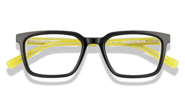 KITS Larch Primo Lift-off™ - Black / Yellow / Clear, Acetate, Rectangle frame
