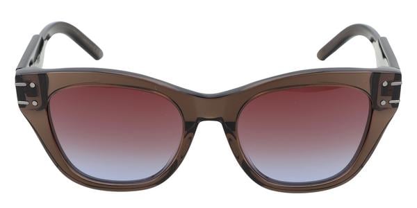 Dior CD40158I - Shiny Dark Brown, Acetate, Cat Eye frame