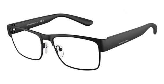Armani Exchange AX1065 - Matte Black, Metal, Rectangle frame