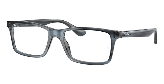 Ray-Ban RX5413 - Striped Blue, Plastic, Rectangle frame