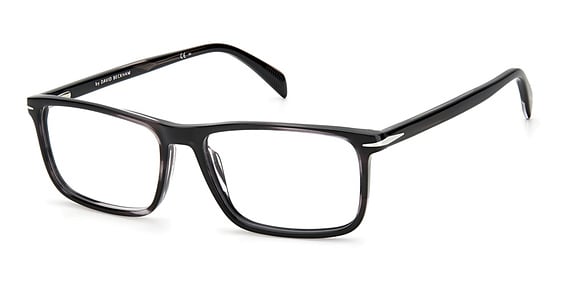 David Beckham DB 1019/US - Grey Horn, Acetate, Rectangle frame
