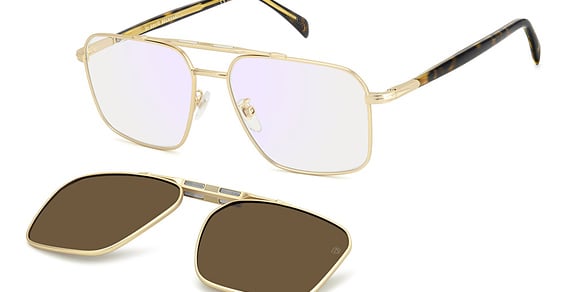 David Beckham DB 1187/G/C - 8sosp Mt Gd Hvn, Metal, Rectangle frame