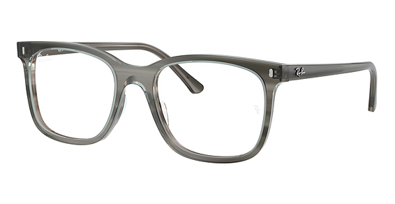 Ray-Ban RX5446F - Striped Grey, Plastic, Rectangle frame