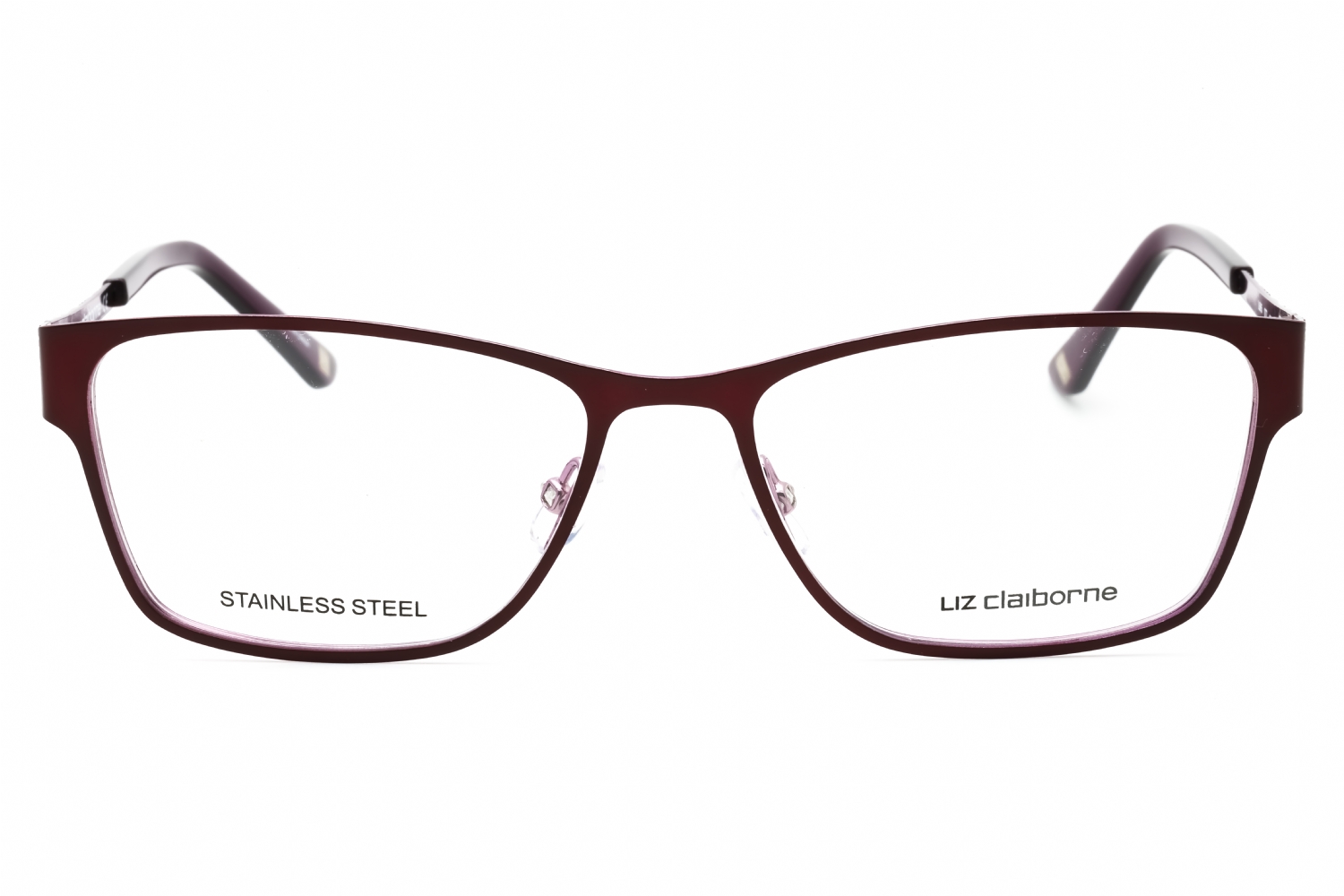 Liz Claiborne L 665 - Plum, Metal, Rectangle frame