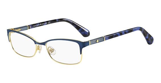 Kate Spade Laurianne/US - Matte Blue Havana, Stainless Steel, Rectangle frame
