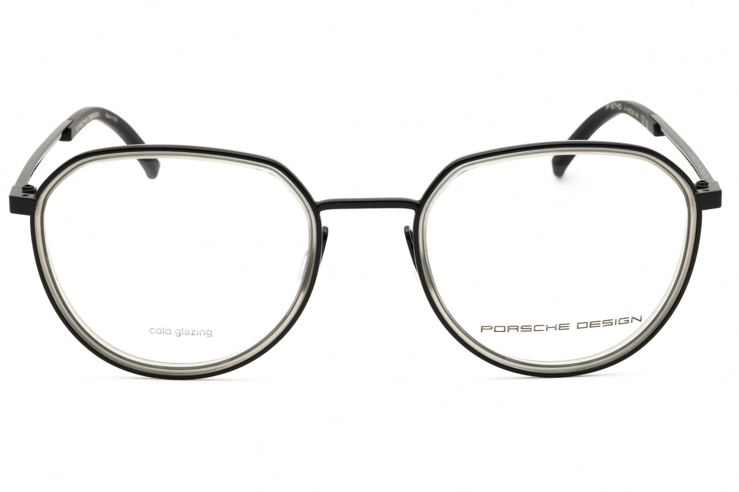 Porsche P8740 - Black, Grey, Acetate, Round frame