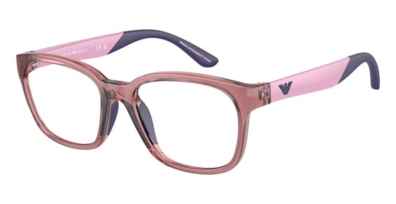Emporio Armani EK3003 - Shiny Transparent Lillac, Acetate, Oval frame