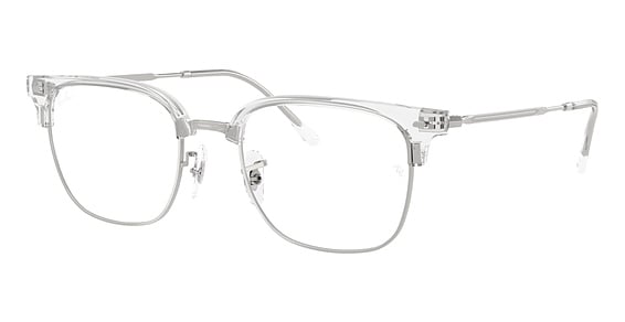 Ray-Ban RX7216F NEW CLUBMASTER - Transparent ON Silver, Acetate, Oval frame