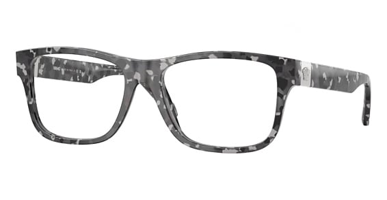 Versace VE3380F - Tortoise Grey Black, Plastic, Rectangle frame