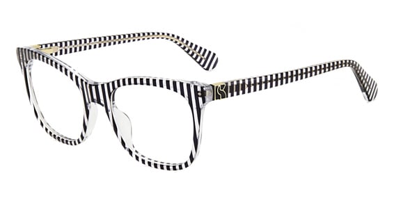 Kate Spade Temperance - Str Blck S, Acetate, Rectangle frame