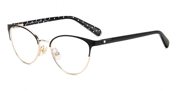 Kate Spade Cecily - Black, Stainless Steel, Rectangle frame