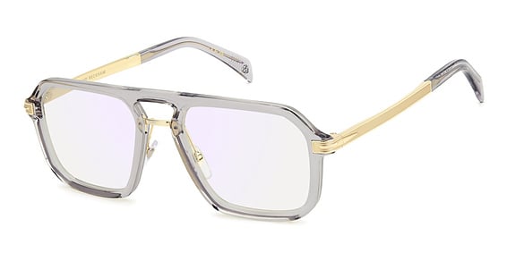 David Beckham DB 7142 - Grey Gold, Plastic, Rectangle frame