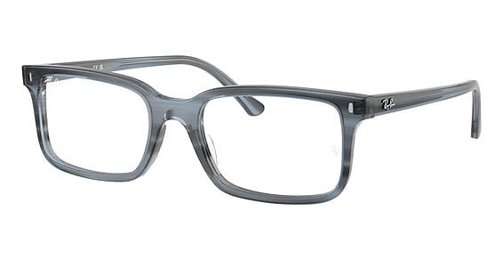 Ray-Ban RX5445 - Striped Blue, Plastic, Rectangle frame