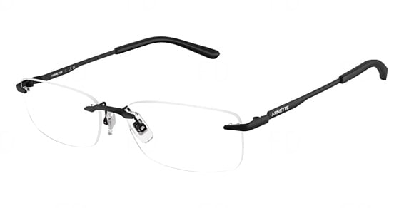 Arnette AN6150 CORNERCUT - Matte Black, Metal, Oval frame