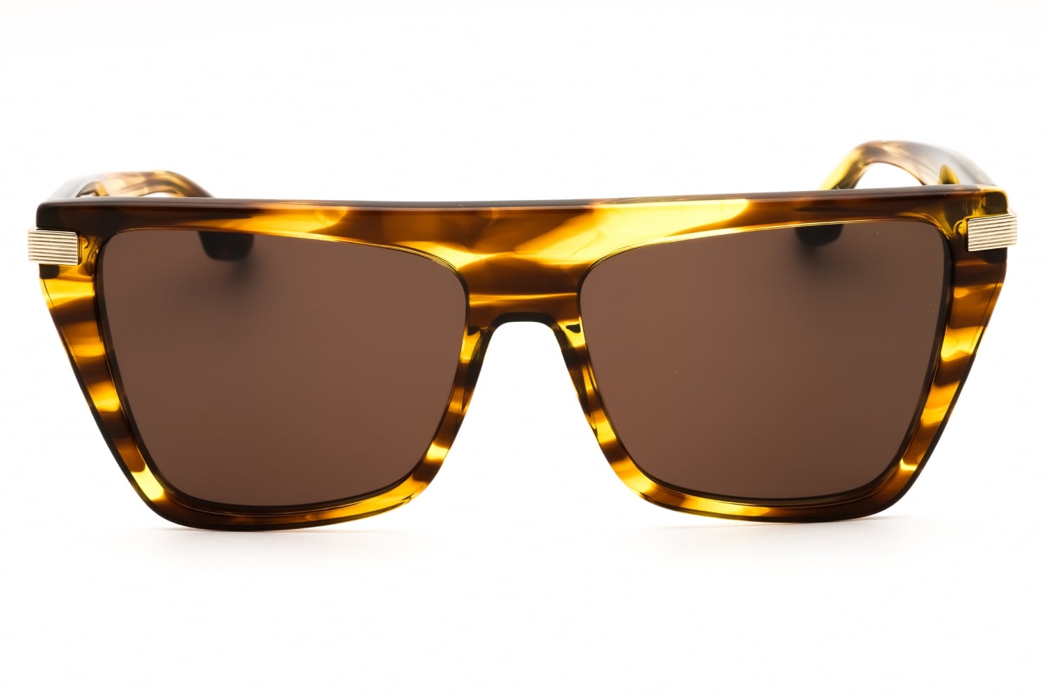Victoria Beckham VB684S - Striped Tobacco, Acetate, Rectangle frame