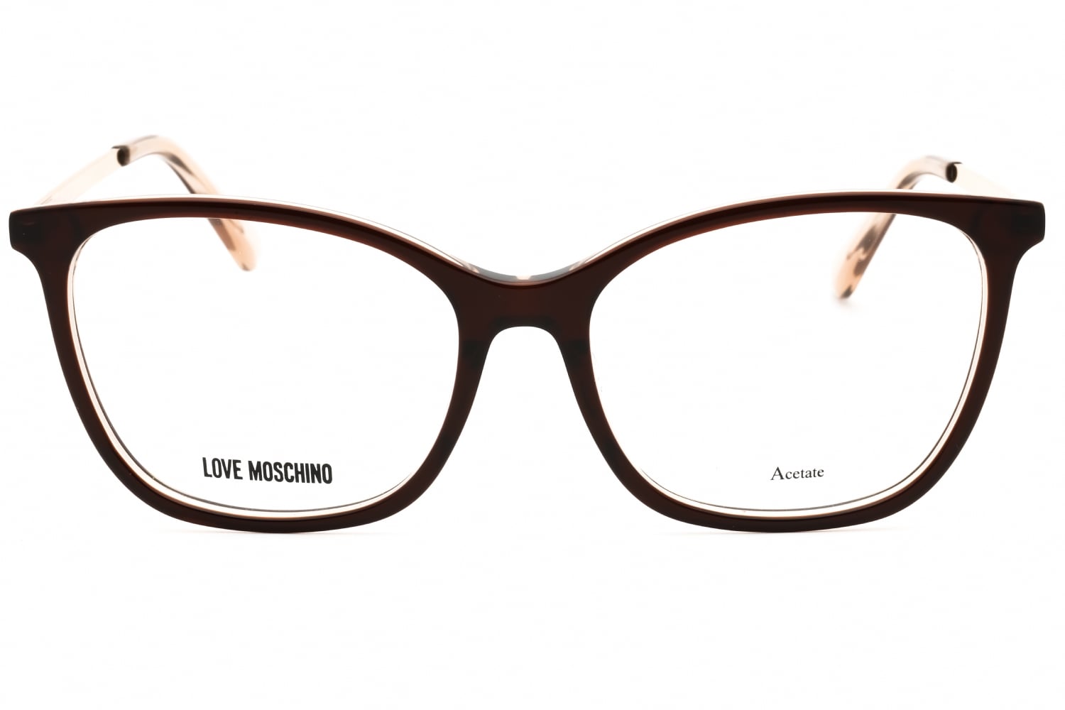 Moschino MOL622 - Brown, Plastic, Rectangle frame