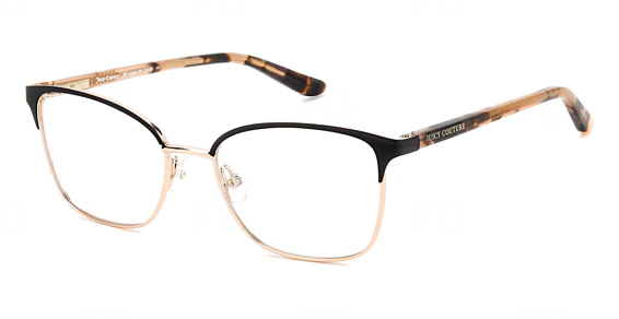 Juicy Couture JU 320 - Matte Black, Stainless Steel, Rectangle frame