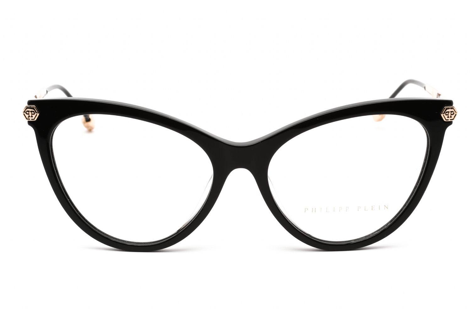 Philipp Plein VPP037S - Shiny Black, Mixed Materials, Cat Eye frame