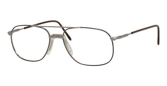 Elasta E 7045 - Havana Mud, Stainless Steel, Rectangle frame