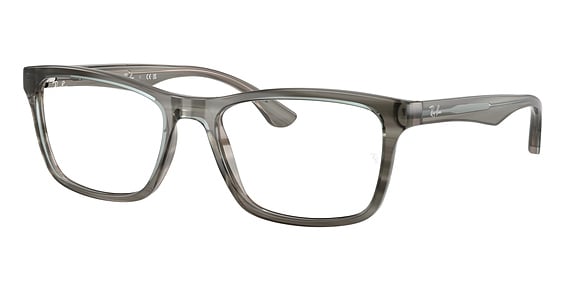 Ray-Ban RX5279F - Striped Grey, Acetate, Rectangle frame