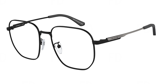 Emporio Armani EA1159D - Matte Black, Metal, Oval frame