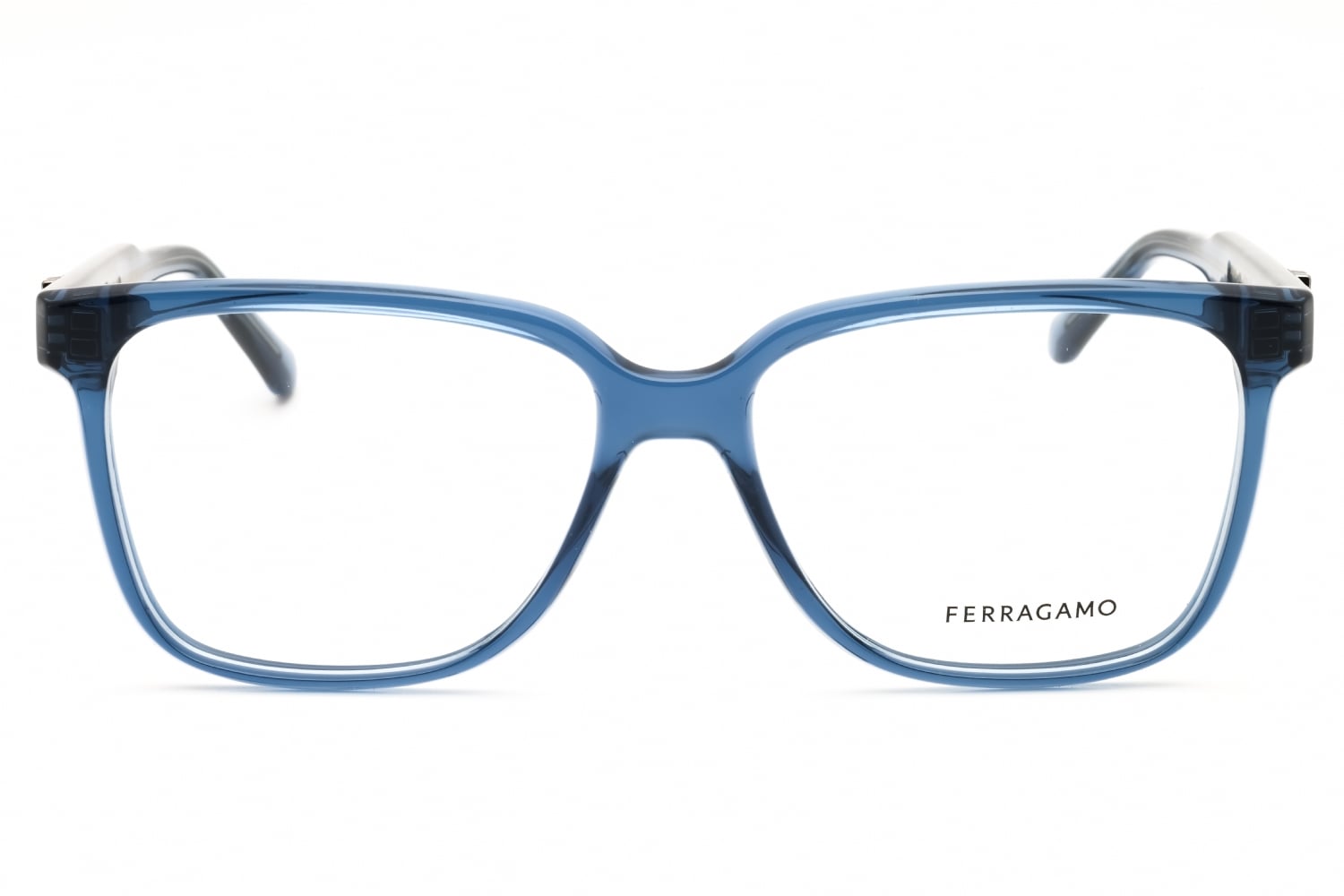 Salvatore Ferragamo SF3043E - Transparent Blue, Acetate, Rectangle frame