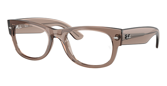 Ray-Ban RX0832V MEGA WAYFARER II - Transparent Taupe Beige, Acetate, Oval frame