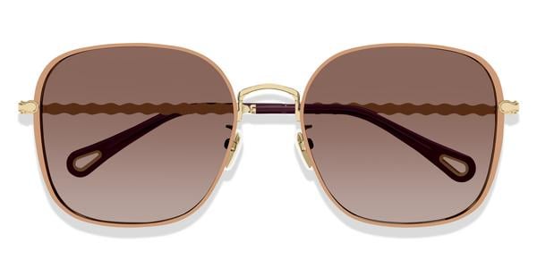 Chloe CH0255SK - Gold, Metal, Rectangle frame