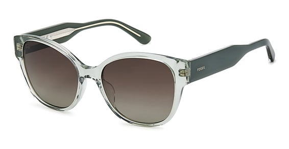 Fossil FOS 2170/G/S - 0oxha Cry Grn, Acetate, Cat Eye frame