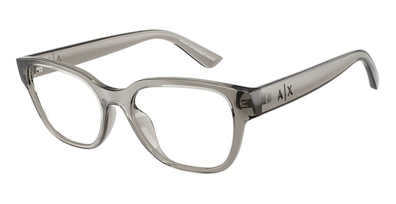 Armani Exchange AX3134U - Shiny Transparent Grey, Acetate, Oval frame