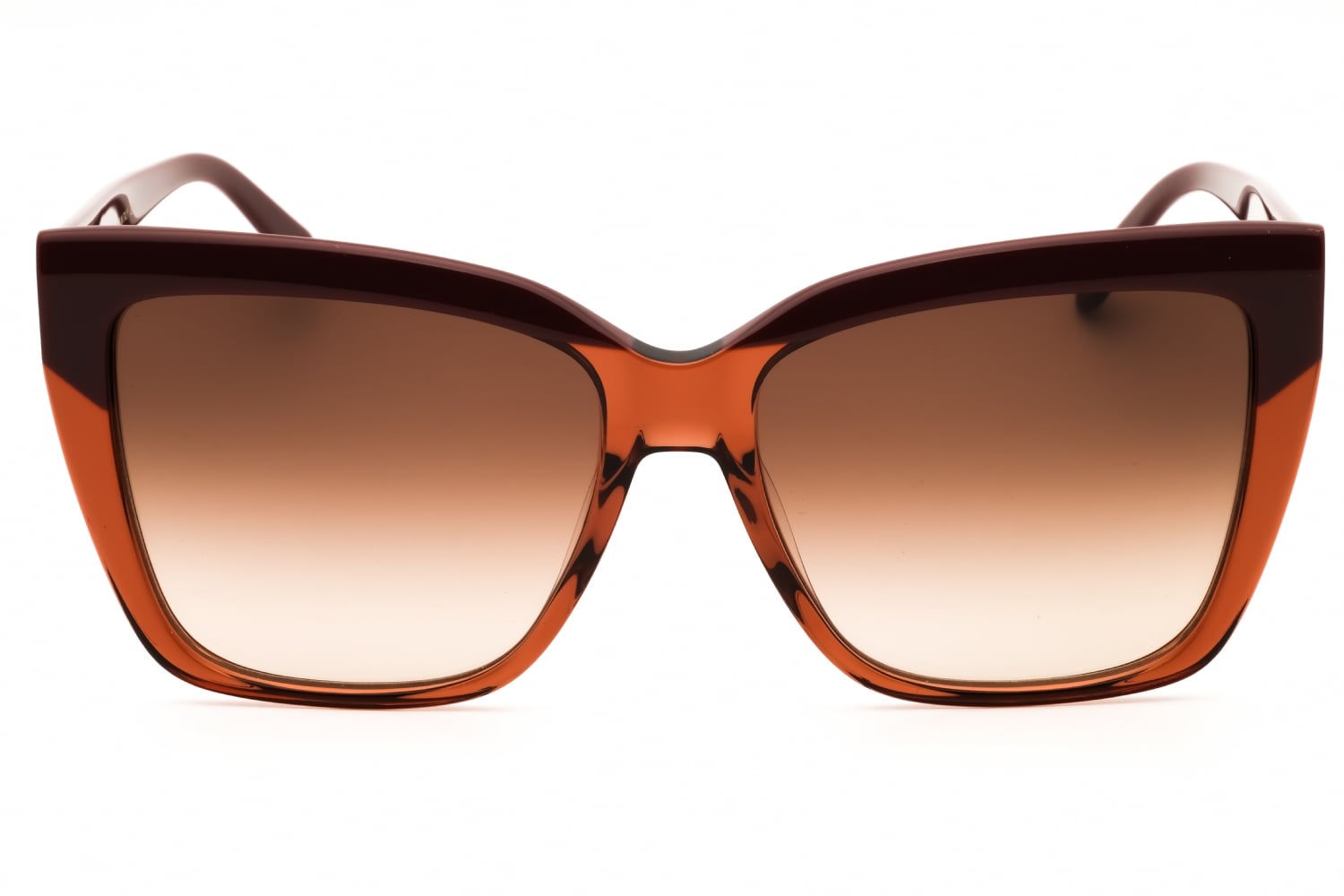 Salvatore Ferragamo SF1102S - Burgundy/transparent Brown, Acetate, Rectangle frame