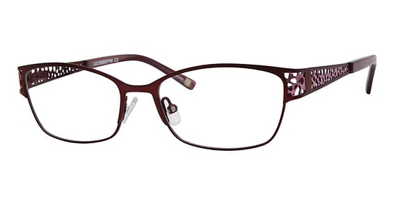 Liz Claiborne L 663 - Plum, Stainless Steel, Rectangle frame